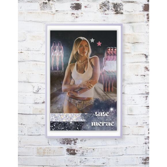 11 x 14 Hazy Galaxy Tate McRae Poster – One-of-a-Kind Exclusive Design TheAceCo. - Picture 1 of 5